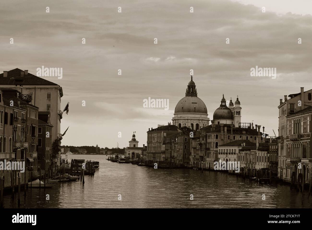 Basilika, Venedig, Italien, Kirche, Sunset, alba, Stimmungsvolles Santa Maria della salute a Venedig Foto Stock