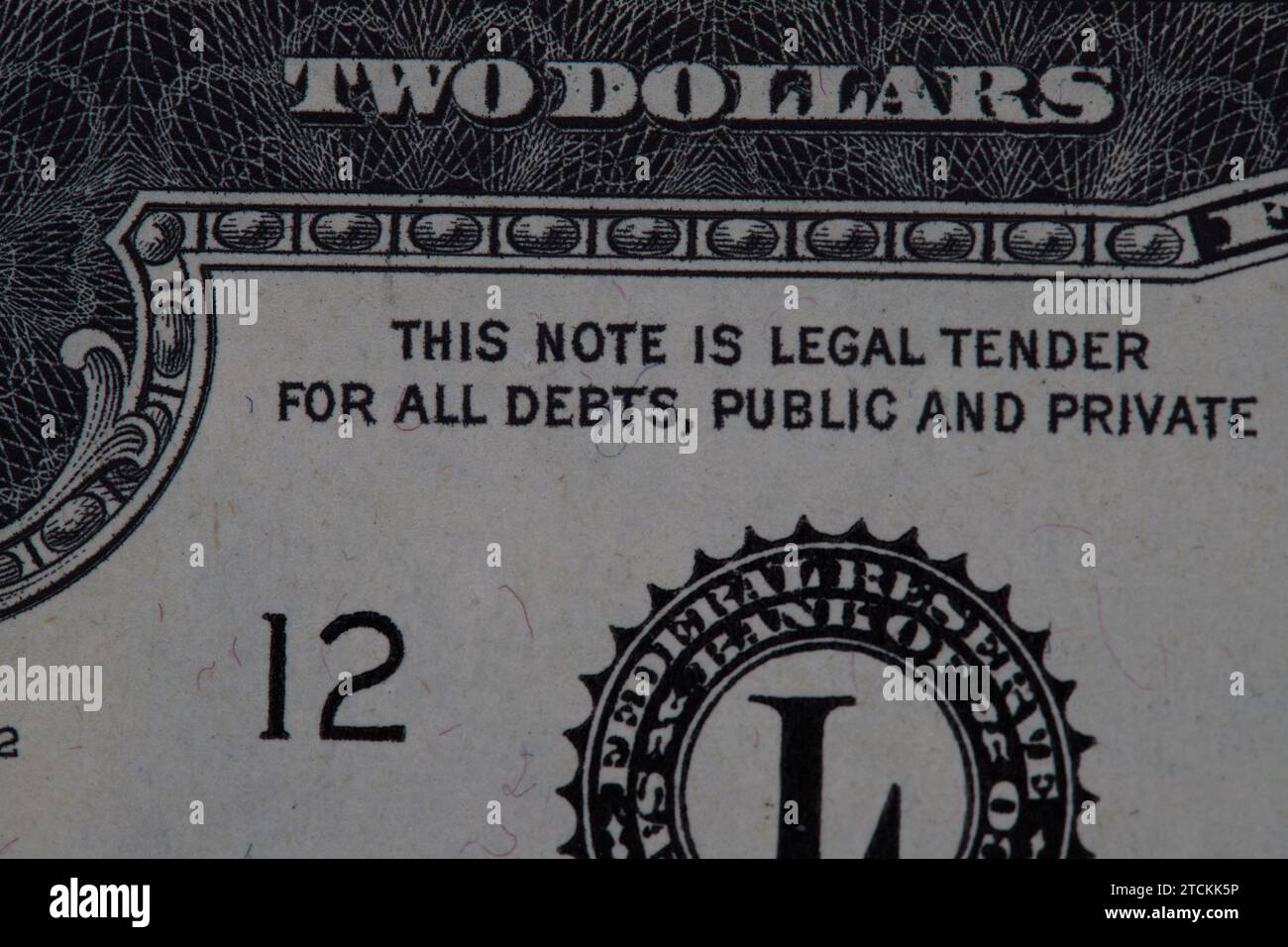 The United States Two (2) Dollar Bill (circa 1970's), 11 nuove banconote non circolate!!! Foto Stock