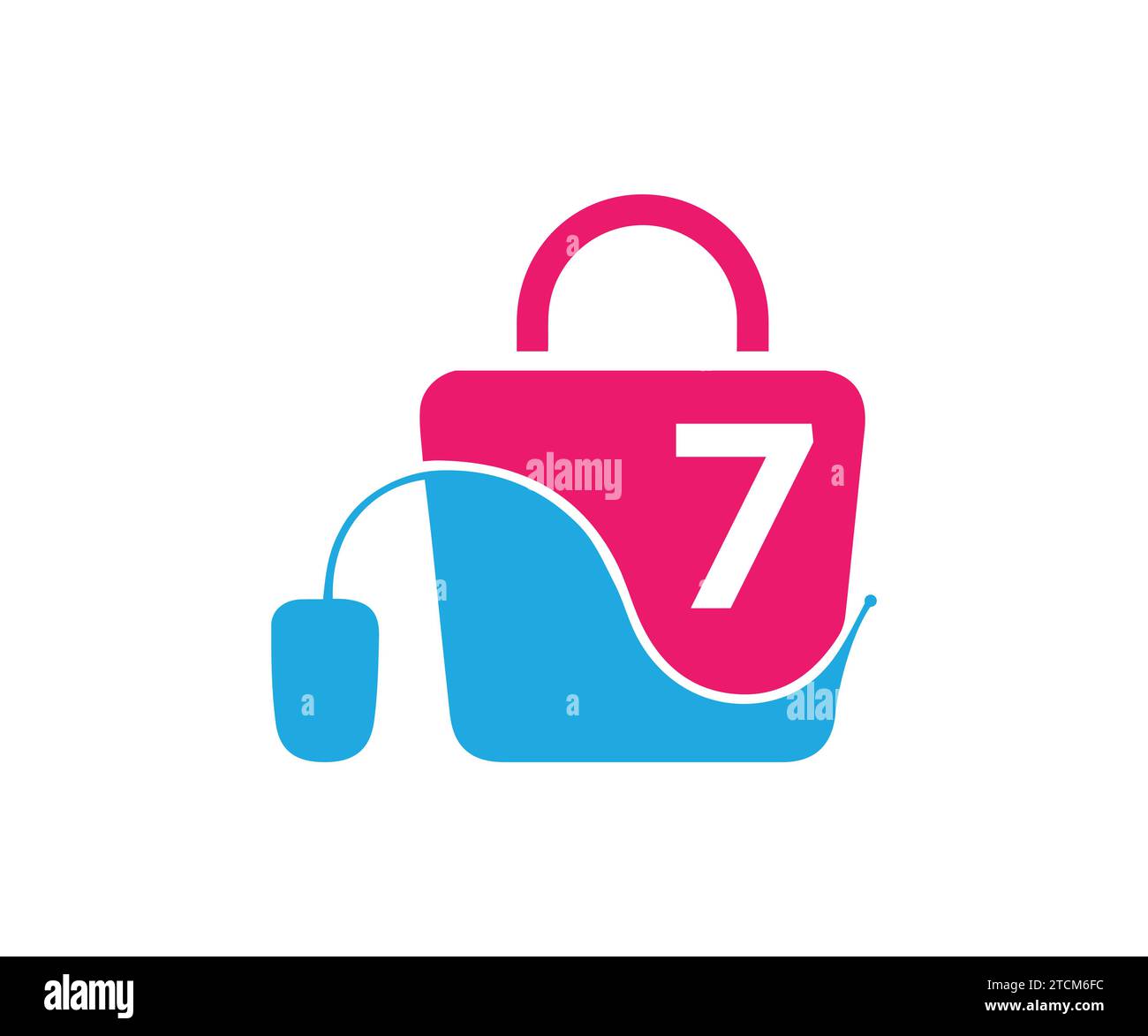 modello vettoriale per il design del logo dello shopping Illustrazione Vettoriale