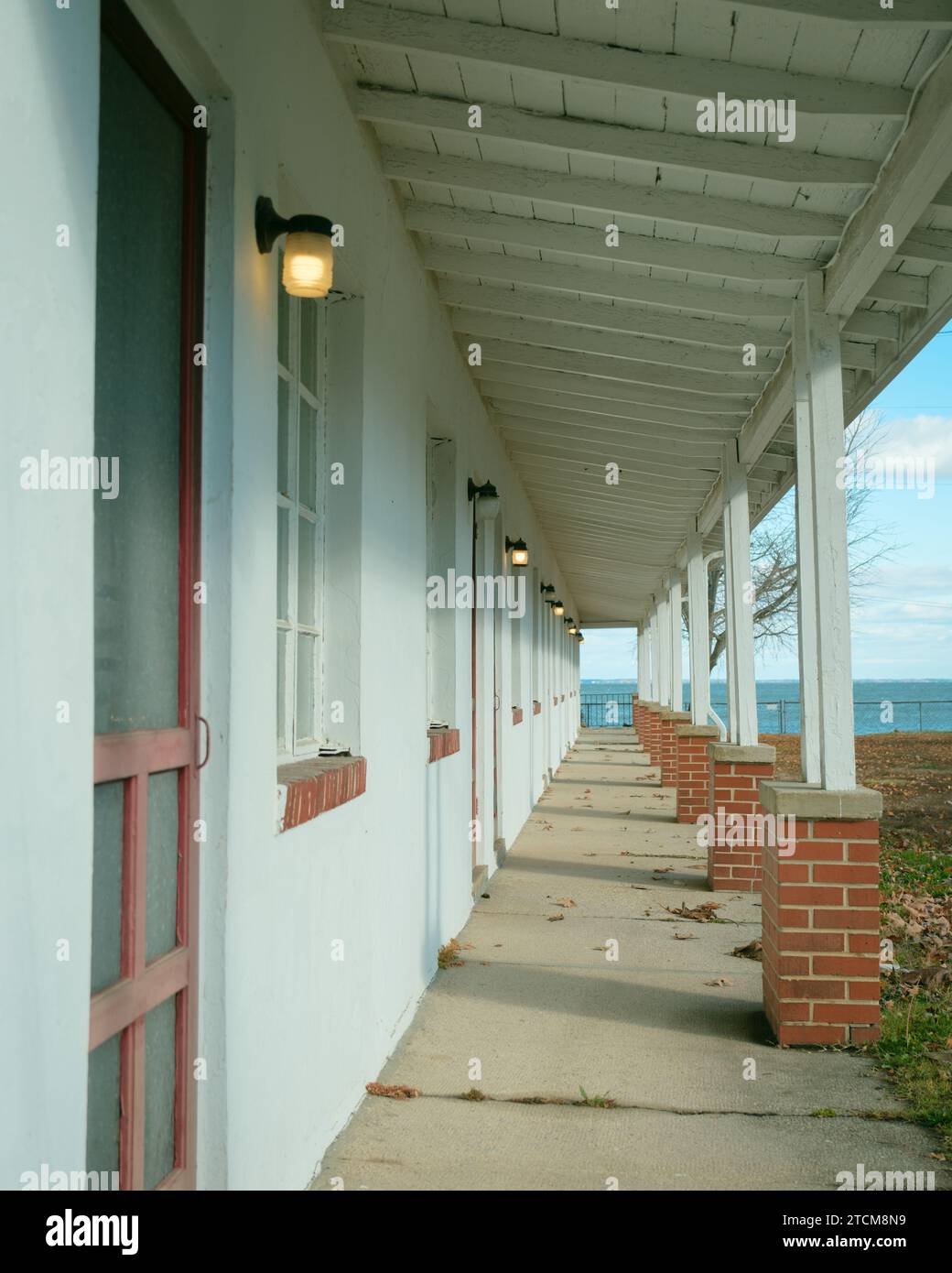 Un vecchio motel a Colonial Beach, Virginia Foto Stock