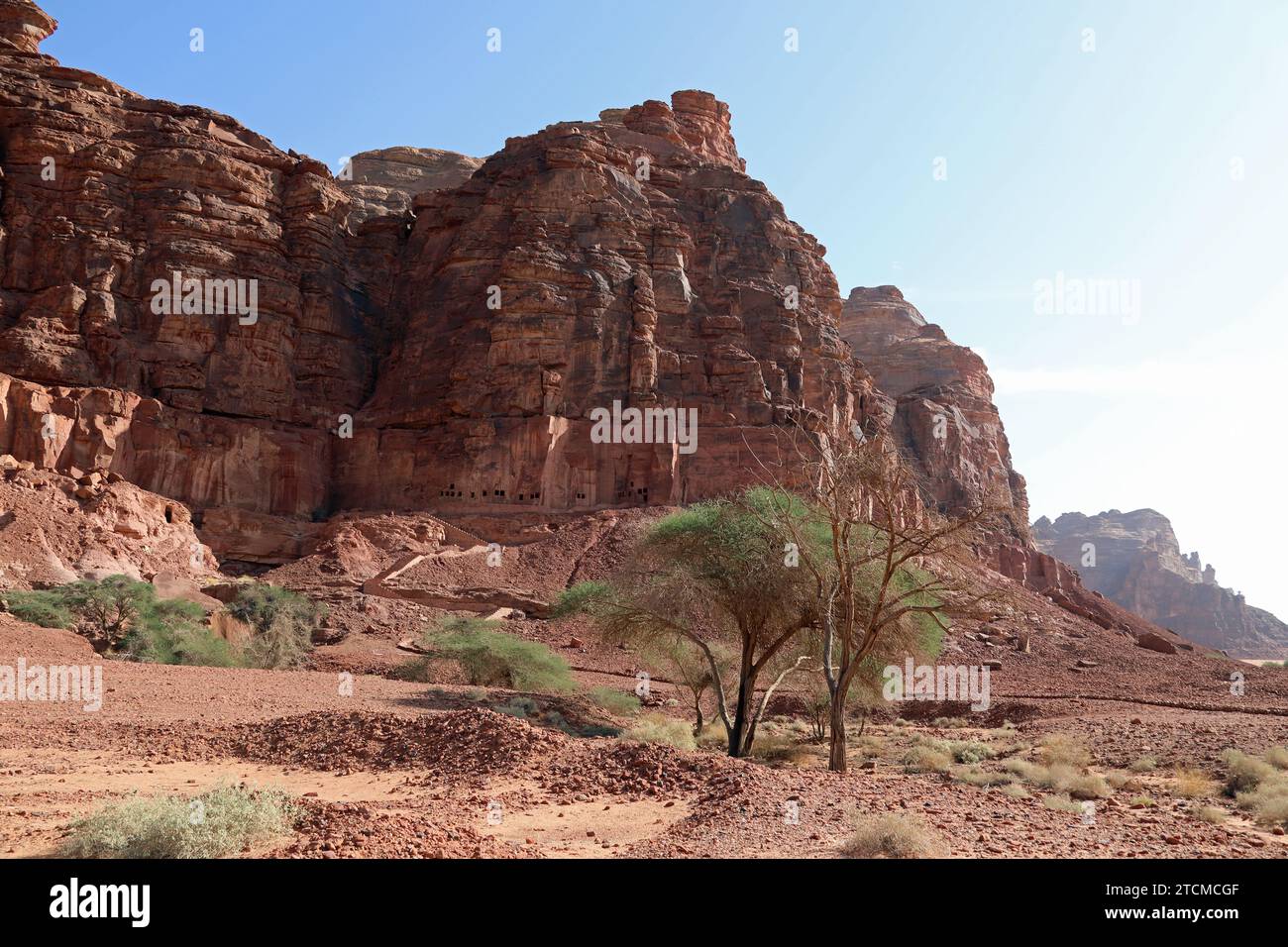 Antico sito di Dadan a Alula in Arabia Saudita Foto Stock