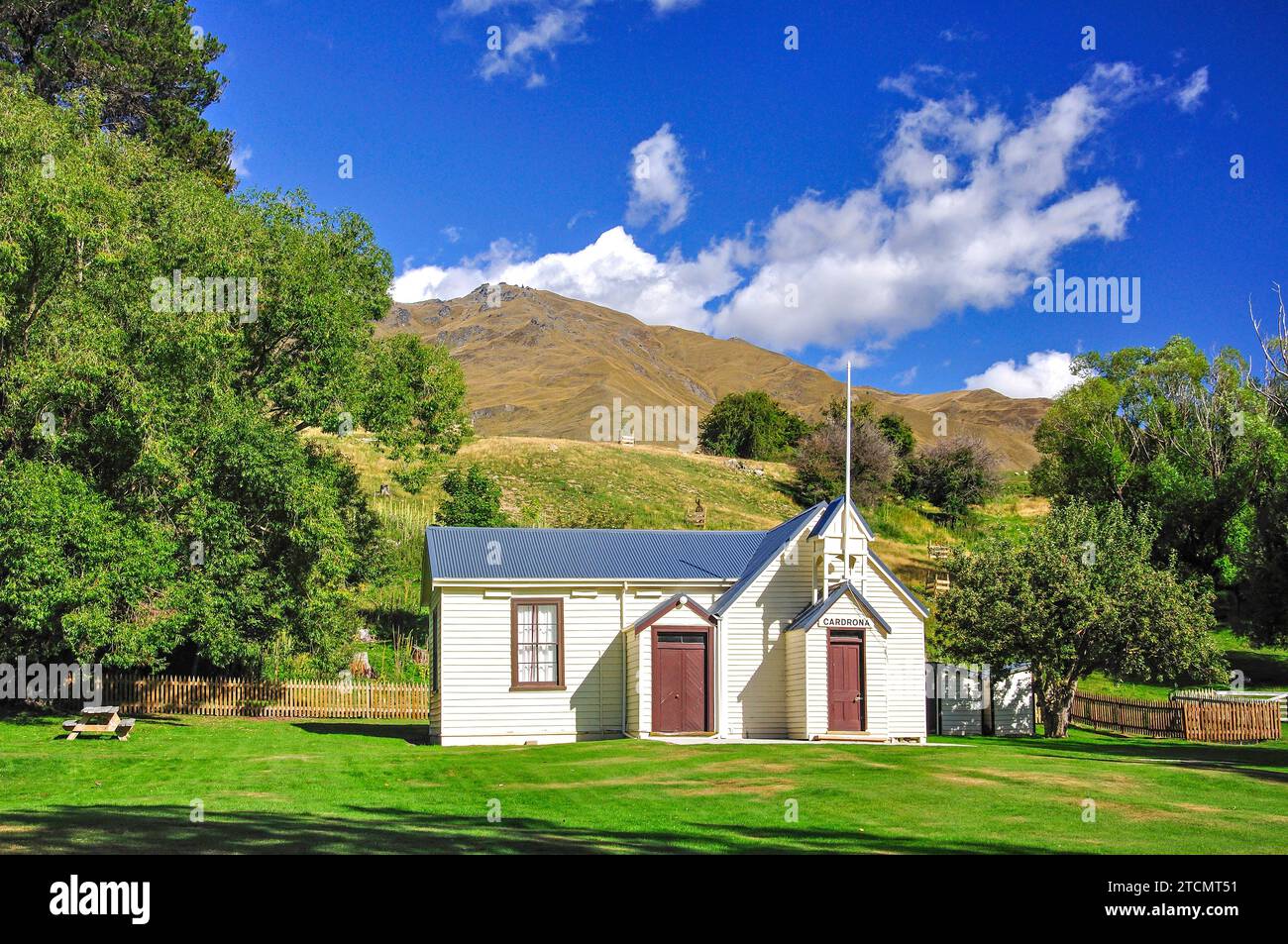 Storica Chiesa Cardrona, Cardrona, Regione di Otago, Isola del Sud, Nuova Zelanda Foto Stock