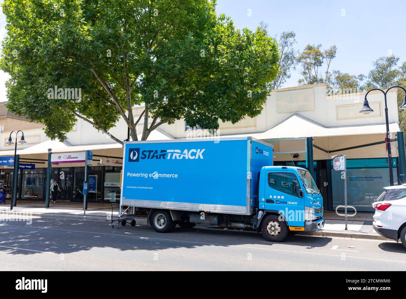 Australia Post Startrack Vehicle a Wagga Wagga, Startrack sono il braccio di consegna dei pacchi di Australia Post, NSW, Australia Foto Stock