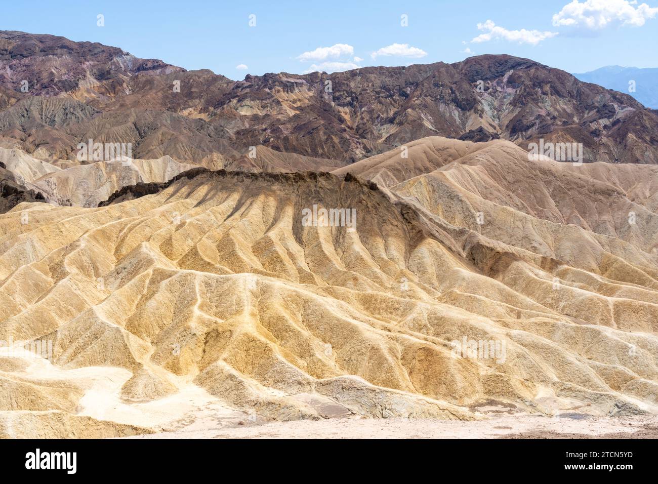 Vista di Zabriskie Point nel Death Valley National Park in California, Stati Uniti. Foto Stock