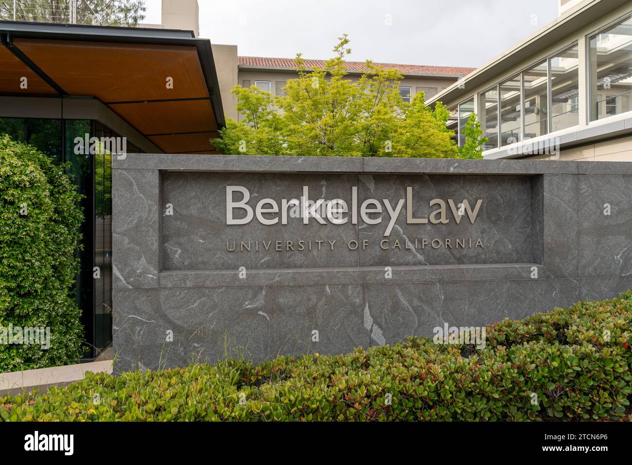 UC Berkeley School of Law presso l'Università della California a Berkeley, California, Stati Uniti Foto Stock