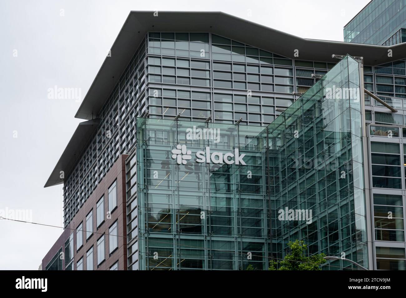 Sede centrale di Slack a San Francisco, California, USA Foto Stock