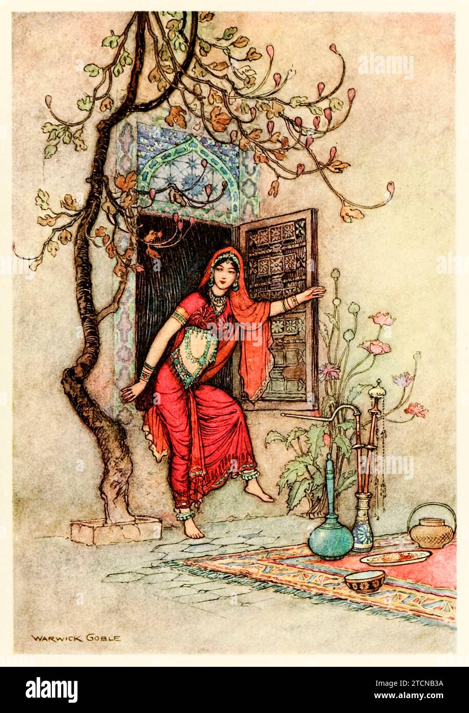 «The Girl of the Wall-Almirah» da «Folk-Tales of Bengal» di Lal Behari Day (1824-1882), illustrazione di Warwick Goble (1862-1972). Fotografia di un'edizione del 1912. Credito: Collezione privata / AF fotografie Foto Stock