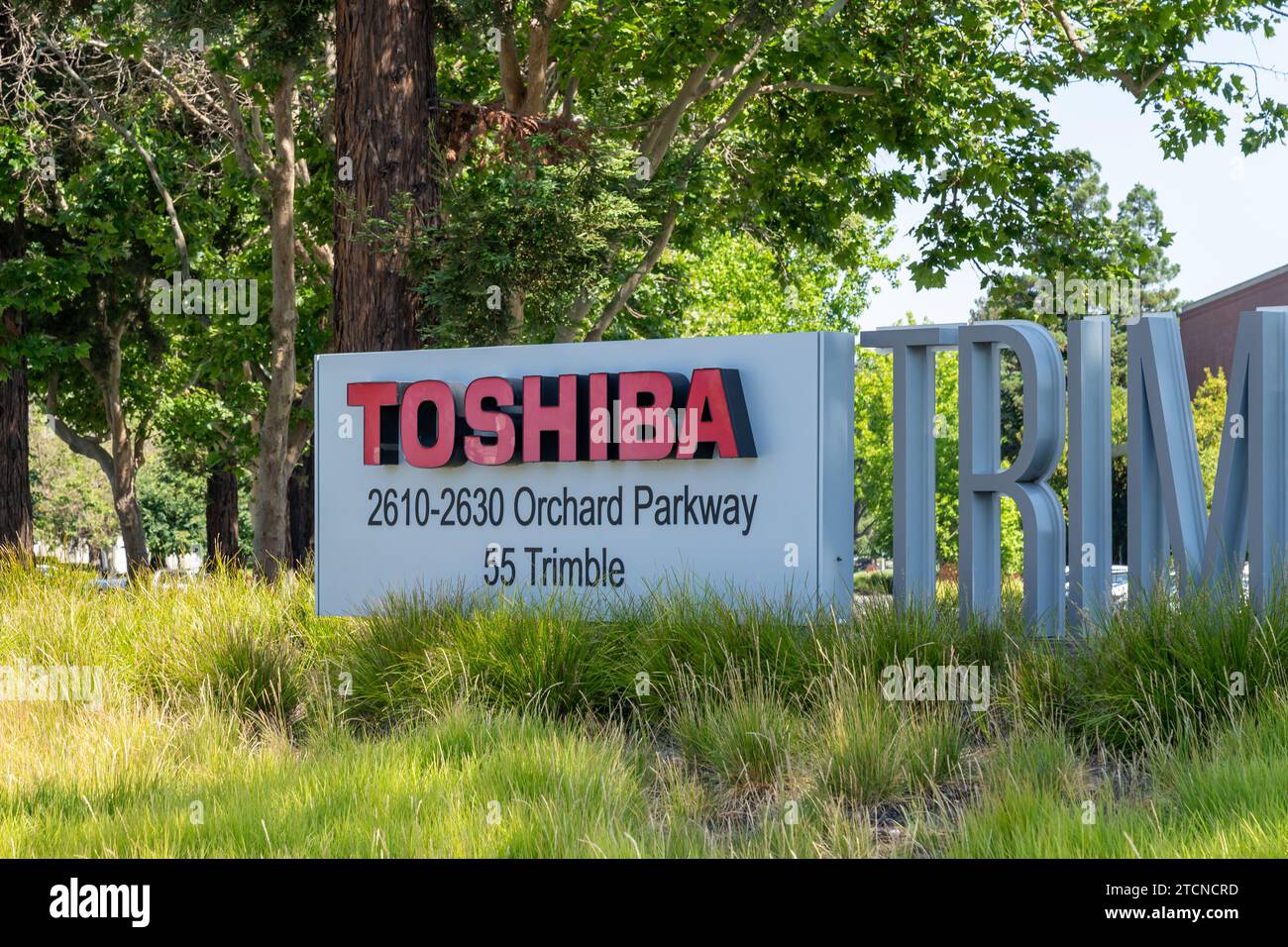 Ufficio Toshiba America Electronic Components (TAEC) presso Orchard Parkway nella Silicon Valley, San Jose, California, USA Foto Stock