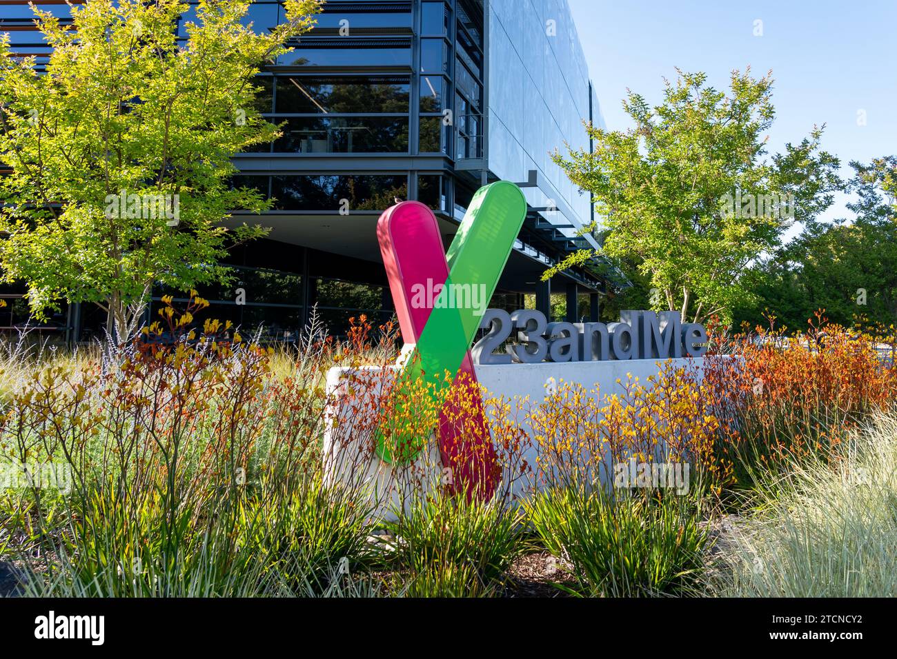 23andMe sede centrale a Silicon Valley, Sunnyvale, California, USA Foto Stock