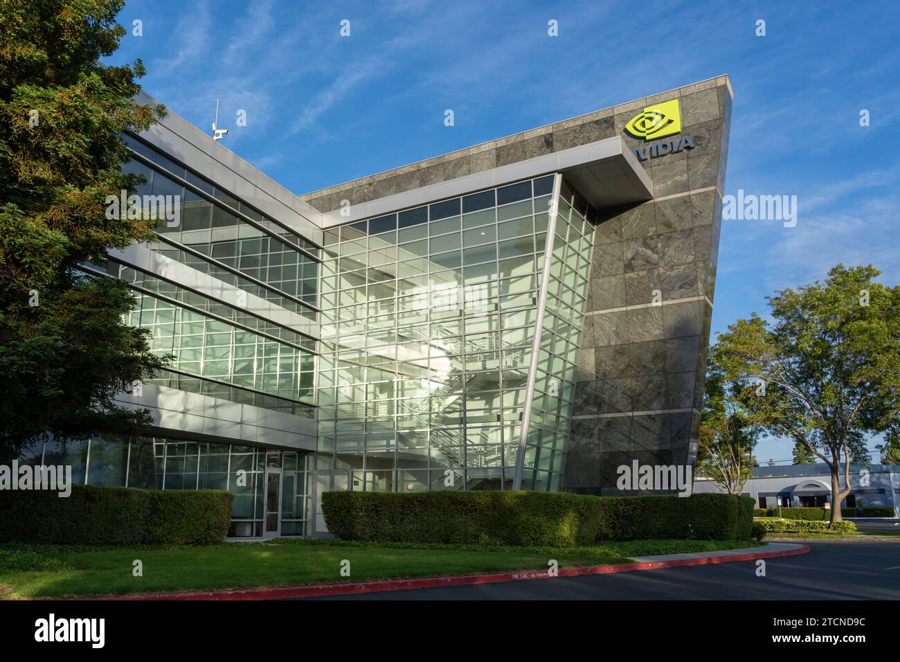 Sede NVIDIA a Santa Clara, California, USA Foto Stock