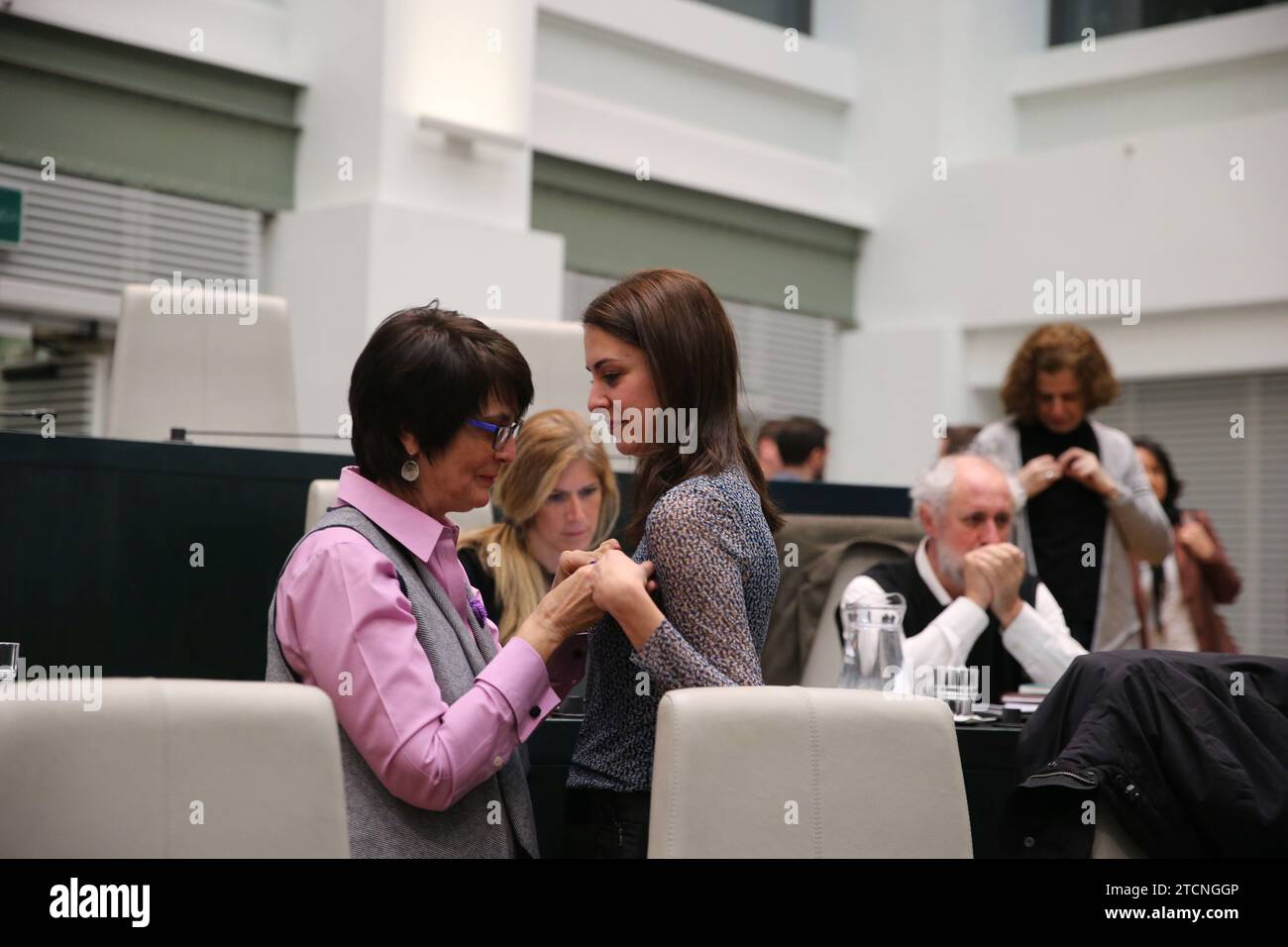 Madrid, 02/25/2020. Sessione plenaria del Consiglio comunale di Madrid con Martínez Almeida, Begoña Villacís, Rita Maestre, Pepu Hernández, Marta Higueras e Andrea Levy. Foto: Jaime García. ARCHDC. Crediti: Album / Archivo ABC / Jaime García Foto Stock