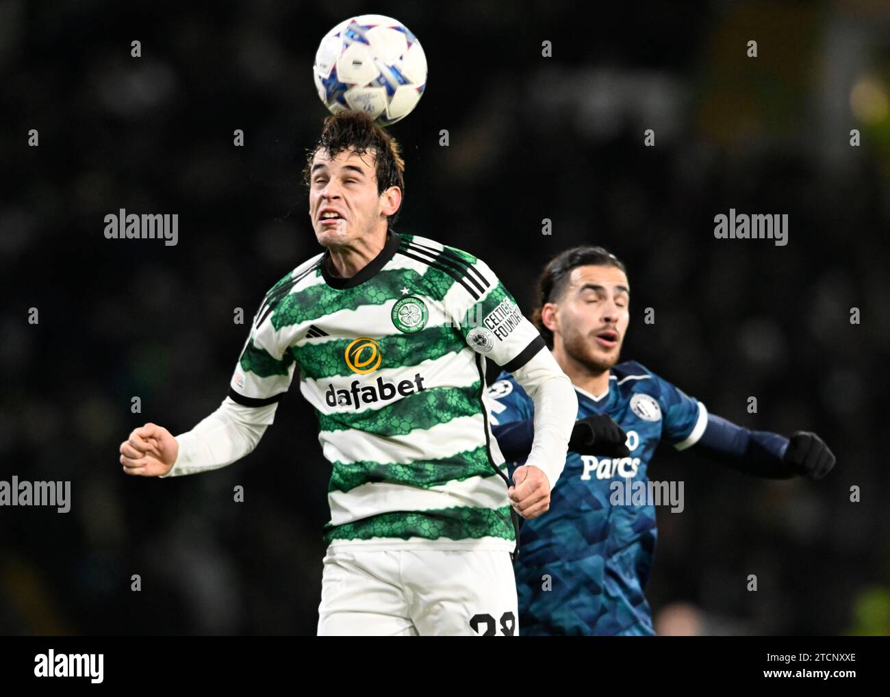 Glasgow, Regno Unito. 13 dicembre 2023. Paulo Bernardo del Celtic durante la partita di UEFA Champions League al Celtic Park, Glasgow. Il credito fotografico dovrebbe leggere: Neil Hanna/Sportimage Credit: Sportimage Ltd/Alamy Live News Foto Stock