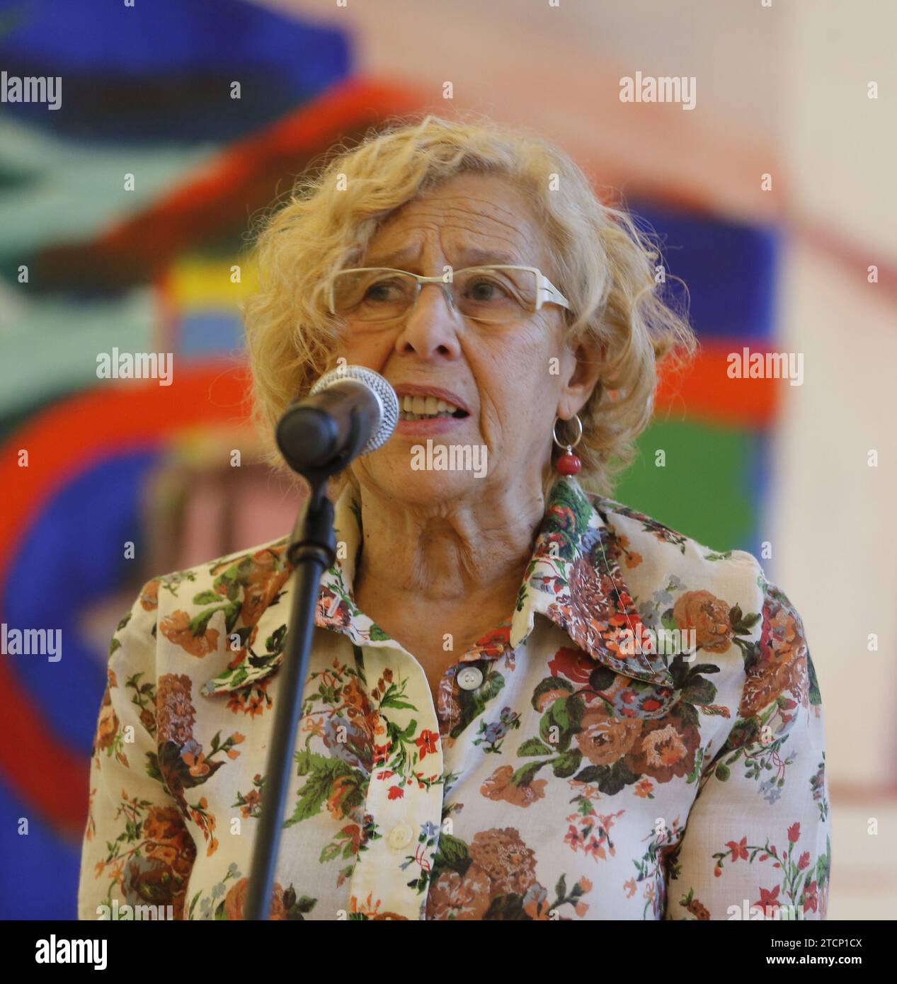 Madrid, 07/10/2015. Incontro del Sindaco di Madrid, Manuela Carmena, con il leader Podemos Pablo Iglesias. Foto: Jaime García ARCHDC. Crediti: Album / Archivo ABC / Jaime García Foto Stock