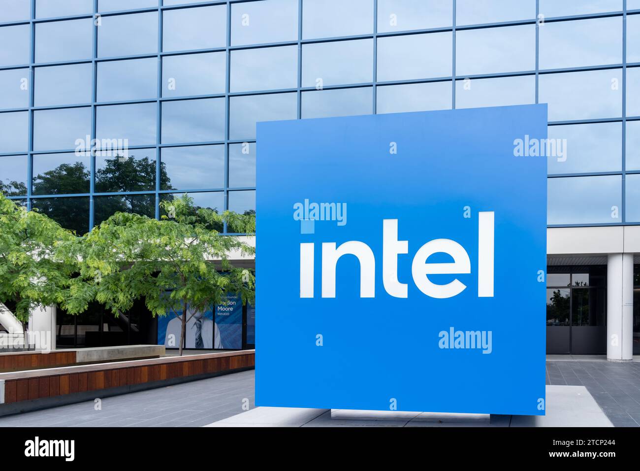 Sede centrale Intel nella Silicon Valley, Santa Clara, California, USA Foto Stock