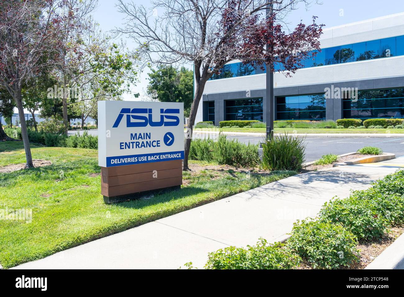 Sede centrale statunitense di ASUS a Silicon Valley, Fremont, CALIFORNIA, USA Foto Stock