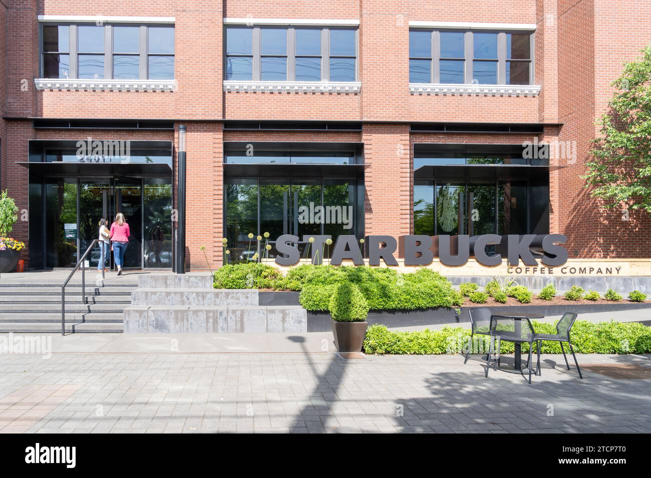 Sede di Starbucks a Seattle, Washington, USA Foto Stock
