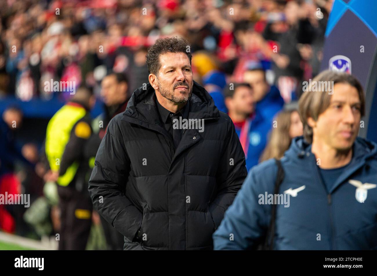 Madrid, Spagna. 13 dicembre 2023. Diego Pablo Simeone, allenatore dell'Atletico Madrid visto prima della partita di UEFA Champions League tra l'Atletico Madrid e la Lazio al Civitas Metropolitan Stadium. Punteggio finale; Atletico Madrid 2:0 Lazio. Credito: SOPA Images Limited/Alamy Live News Foto Stock