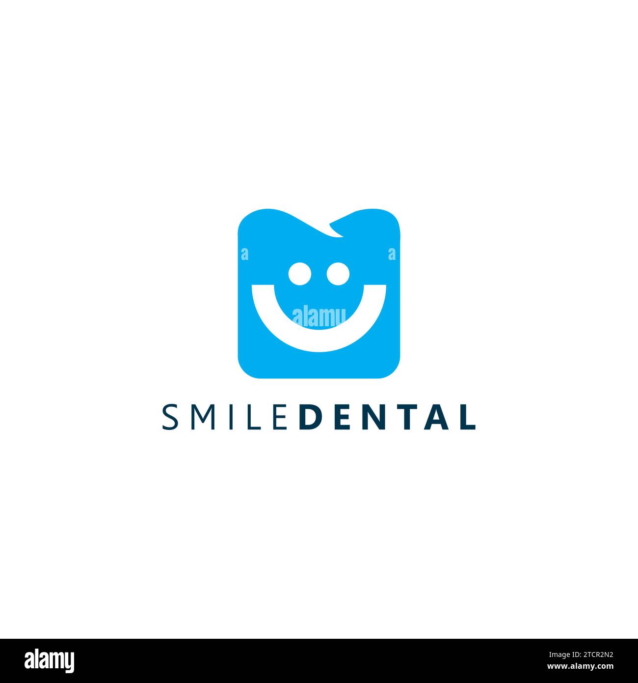 Logo Smile Dental Design semplice e unico. Icona dentale Illustrazione Vettoriale