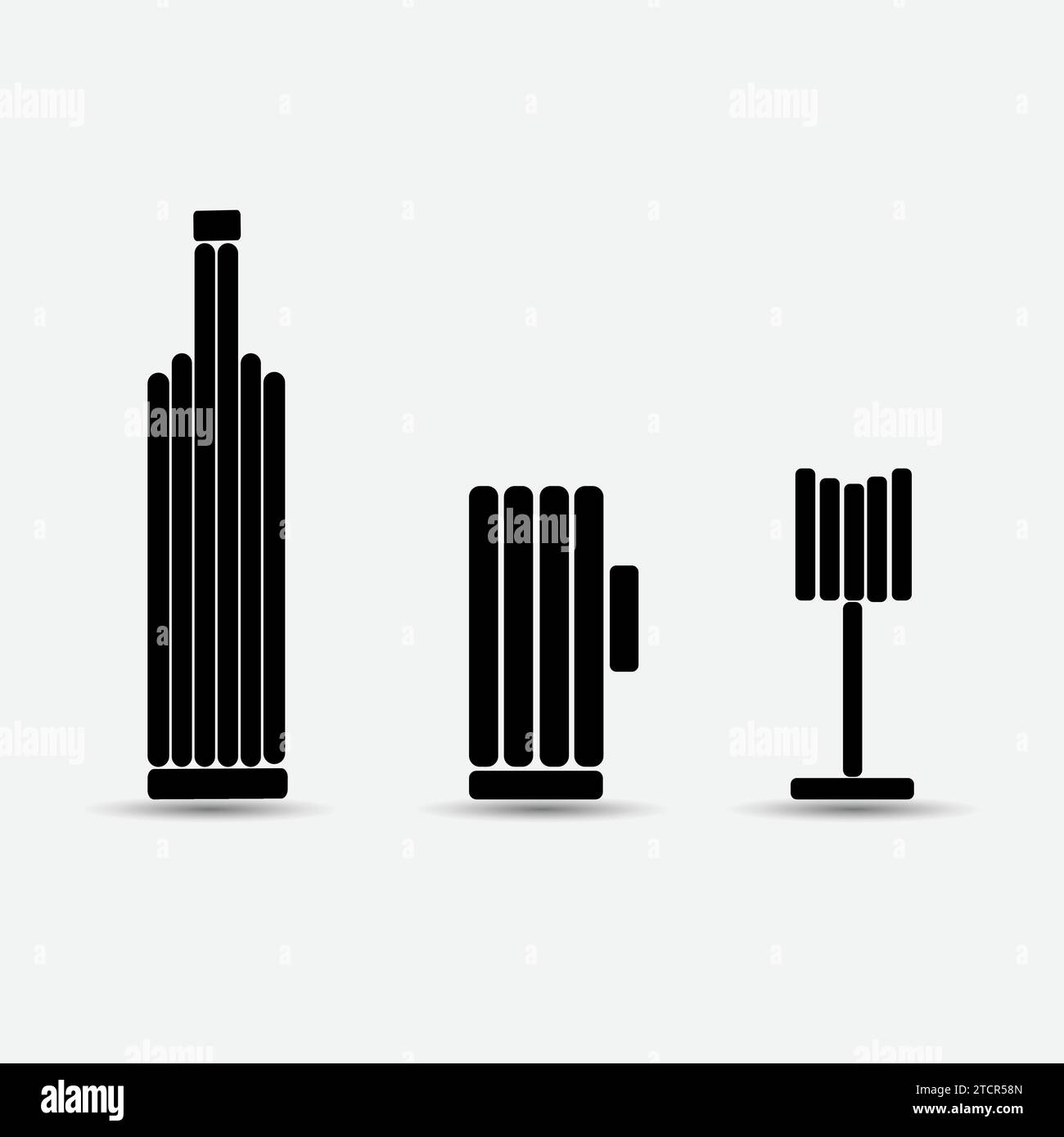 Bottiglia di vino, tankard di birra e bicchiere di linee nere Illustrazione Vettoriale