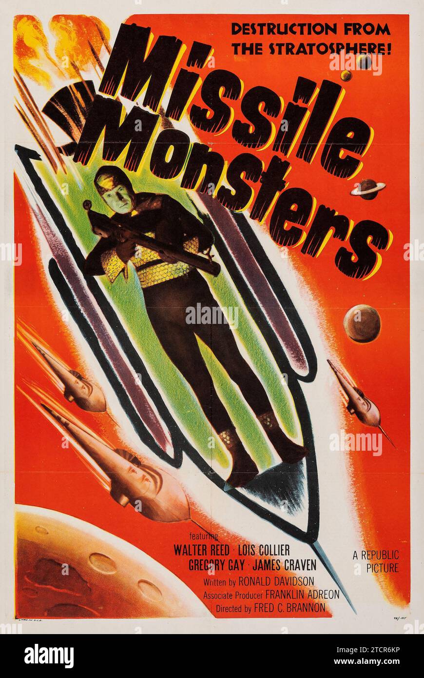 Missile Monsters (Republic, 1958) poster di film d'epoca - fantascienza Foto Stock