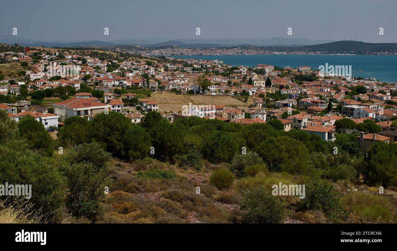 Ayvalik, il distretto di Ayvalık e l'isola Cunda (Alibey), situata sulla costa dell'Egeo della costa occidentale della Turchia. Distretto di Ayvalik di Balikesir. Foto Stock