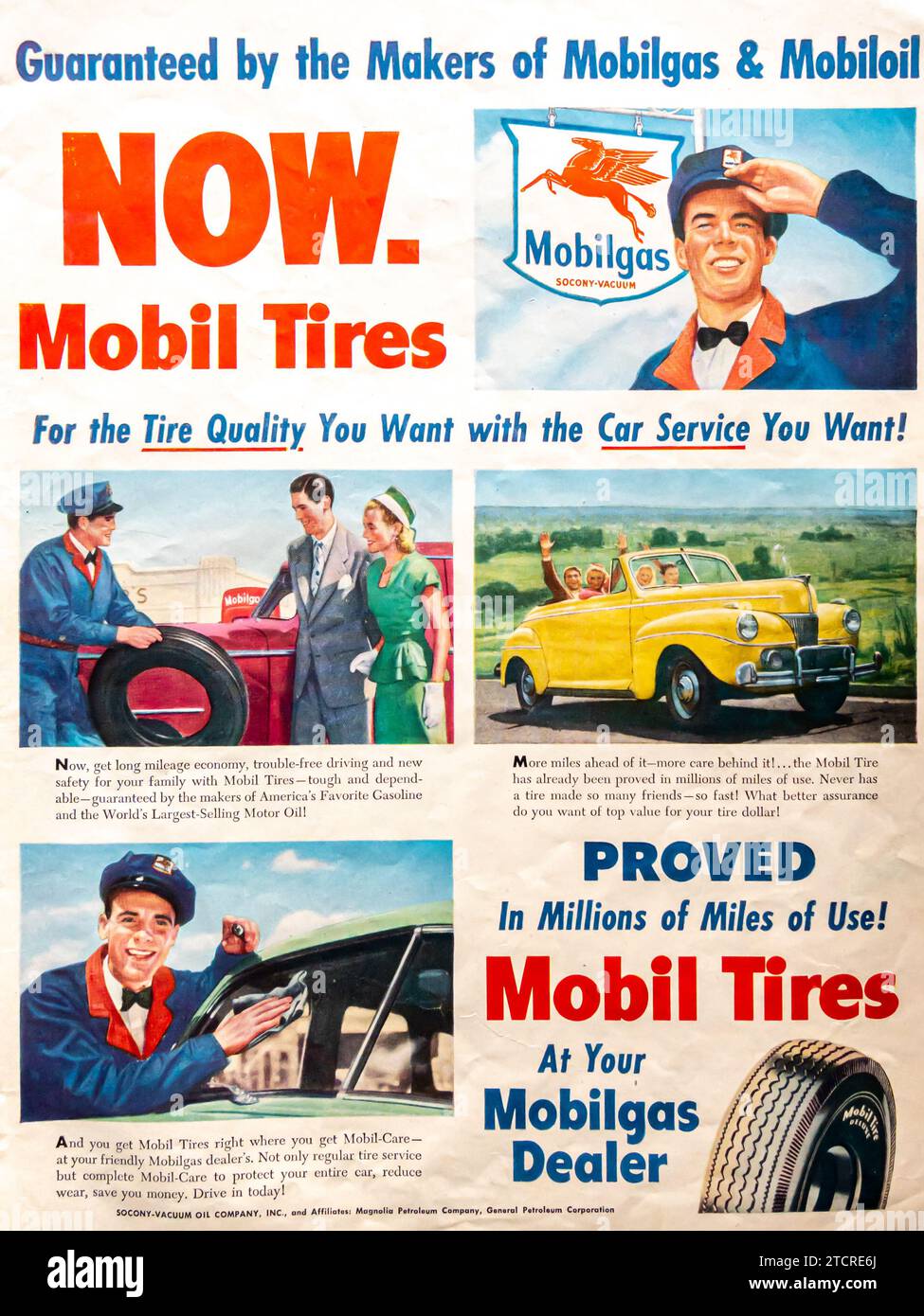 1947 Mobil pneumatico ad Foto Stock