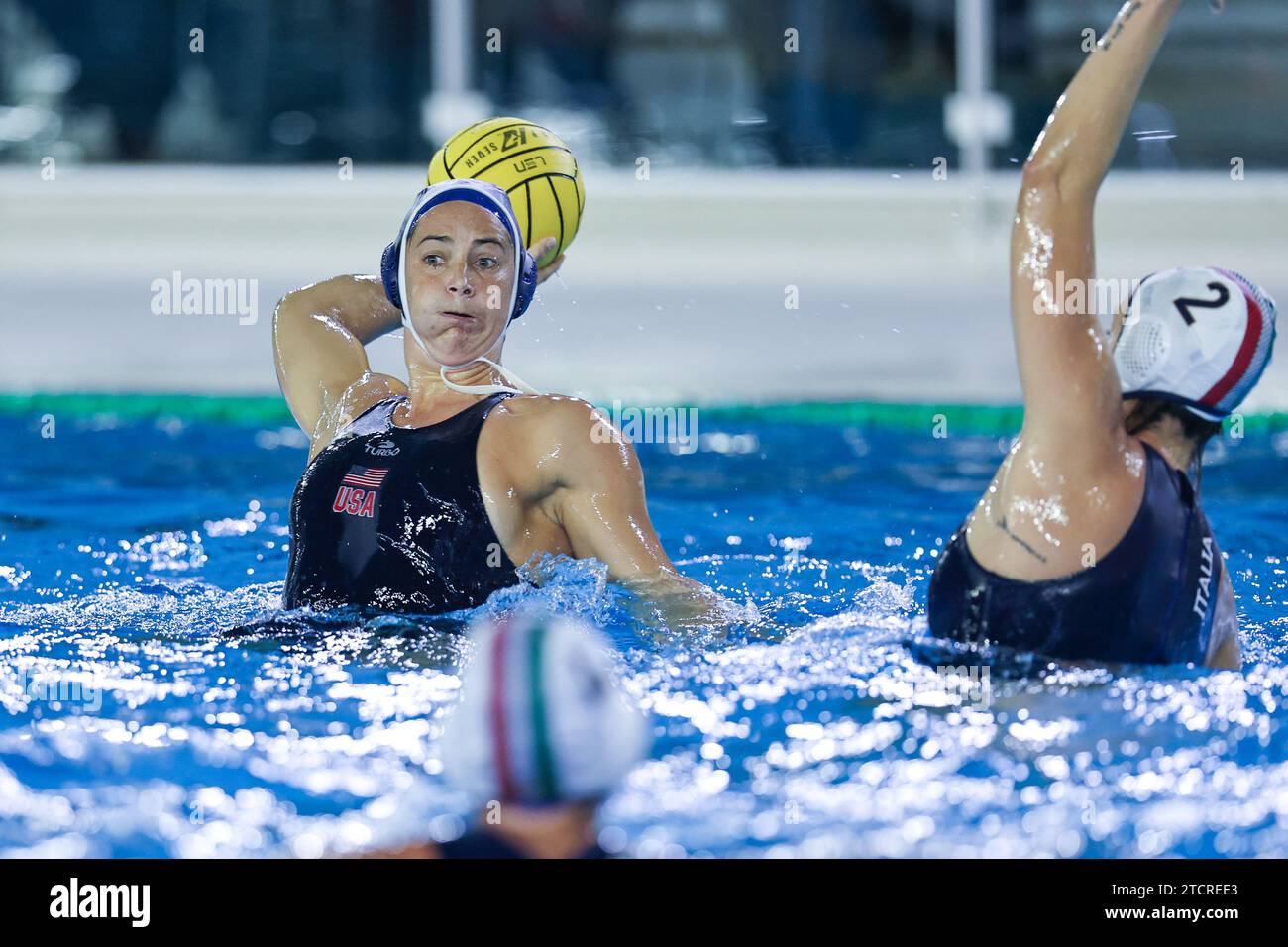 Roma, Italia. 13 dicembre 2023. Maggie Steffens (USA) durante il test Match femminile - Italia vs USA, partita internazionale di pallanuoto a Roma, Italia, 13 dicembre 2023 credito: Independent Photo Agency/Alamy Live News Foto Stock