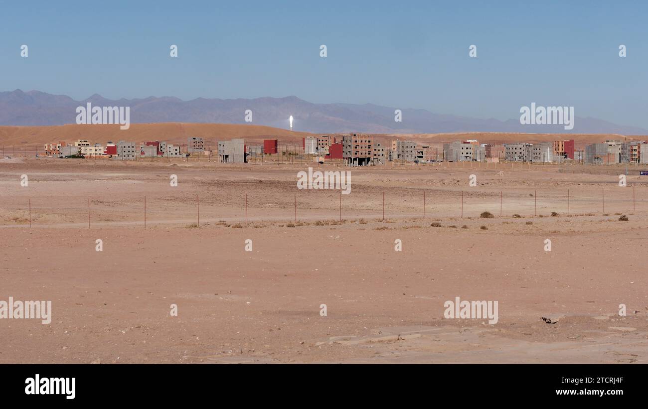 Atlas Studios, un famoso studio cinematografico a Ouarzazate, montagne dell'Atlante, Marocco. 13 dicembre 2023 Foto Stock