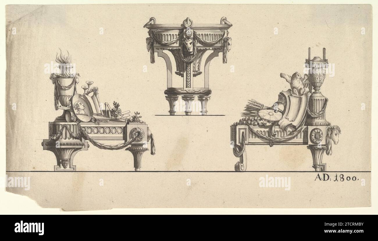 Tre progetti per i Trofei architettonici 1970 di Jean Charles Delafosse Foto Stock
