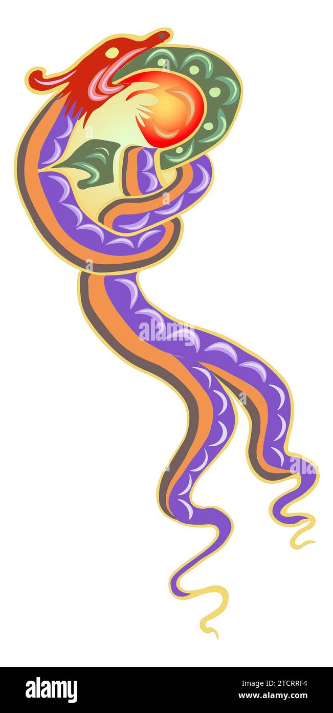 Alfabeto cirillico. Lettere. Illustrazione, disegno delle lettere iniziali. Foto Stock