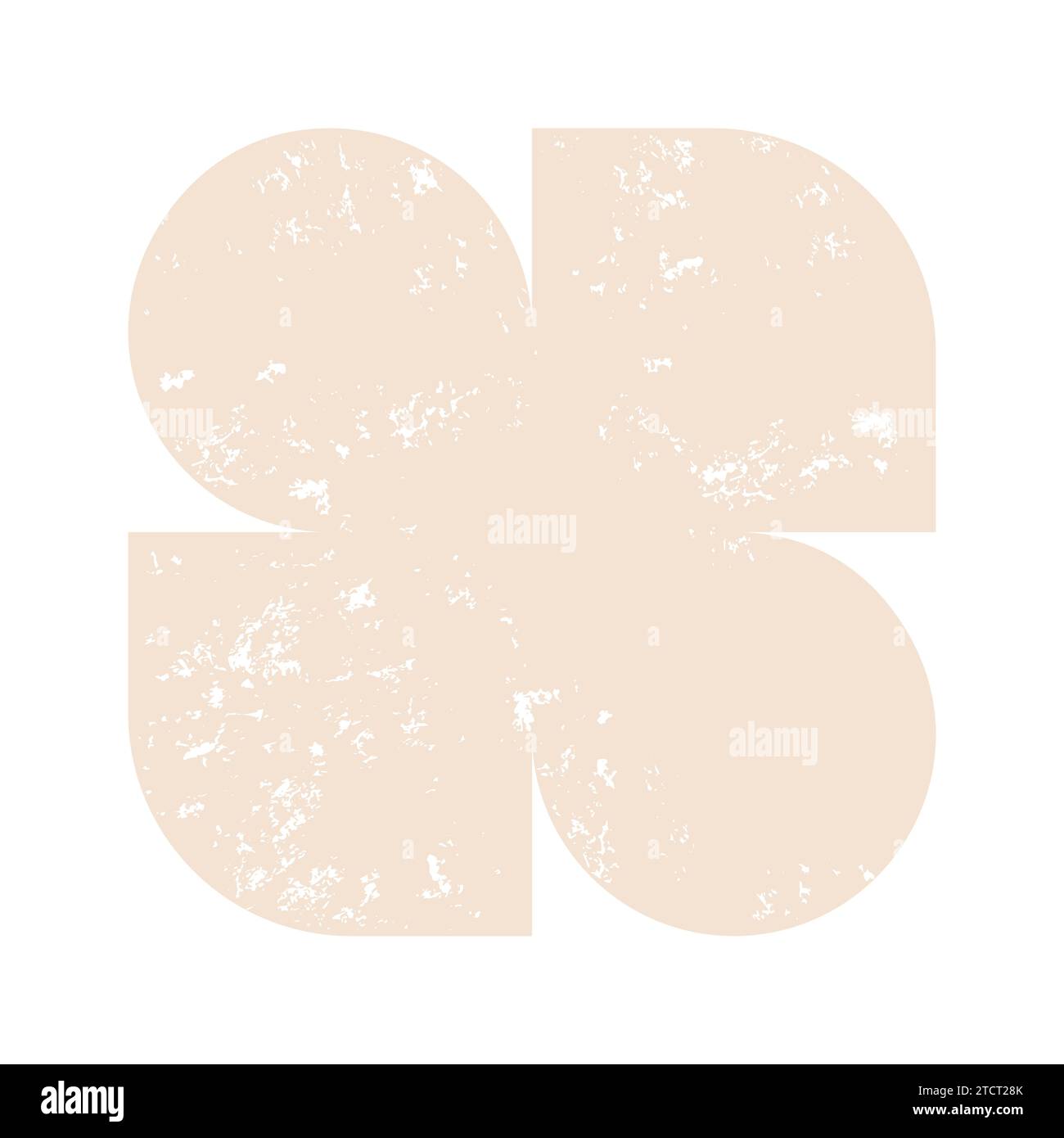 Cornice grunge bauhaus beige geometrica astratta per decorazione di pareti, cartolina, banner social media, sfondo del design della copertina della brochure. Modern Abstract Illustrazione Vettoriale
