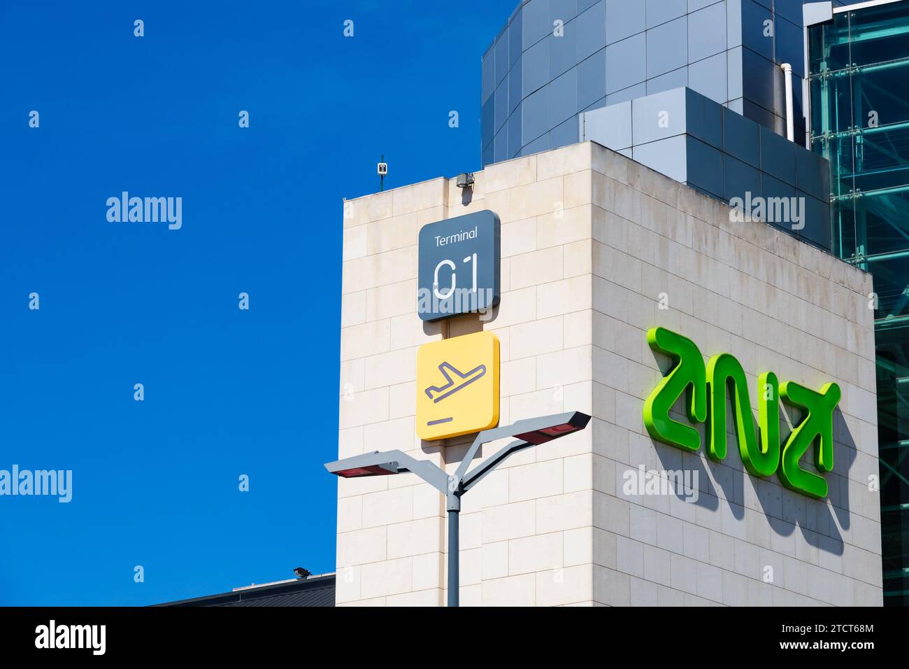 Terminal 1, Aeroporto di Lisbona, Aeroporto Humberto Delgado Lisboa. Lisbona, Portogallo Foto Stock