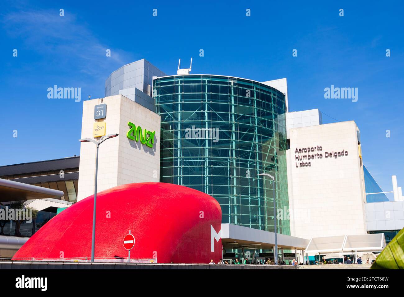 Terminal 1, Aeroporto di Lisbona, Aeroporto Humberto Delgado Lisboa. Lisbona, Portogallo Foto Stock