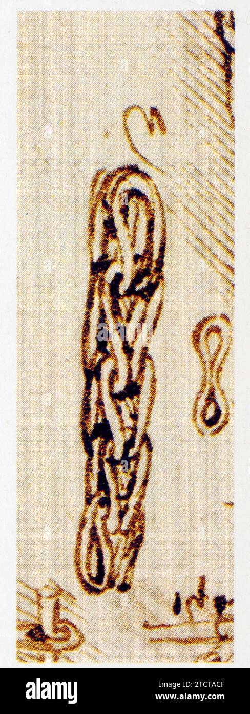 Leonardo da Vinci.1452-1519.Chaine démontable. Foto Stock