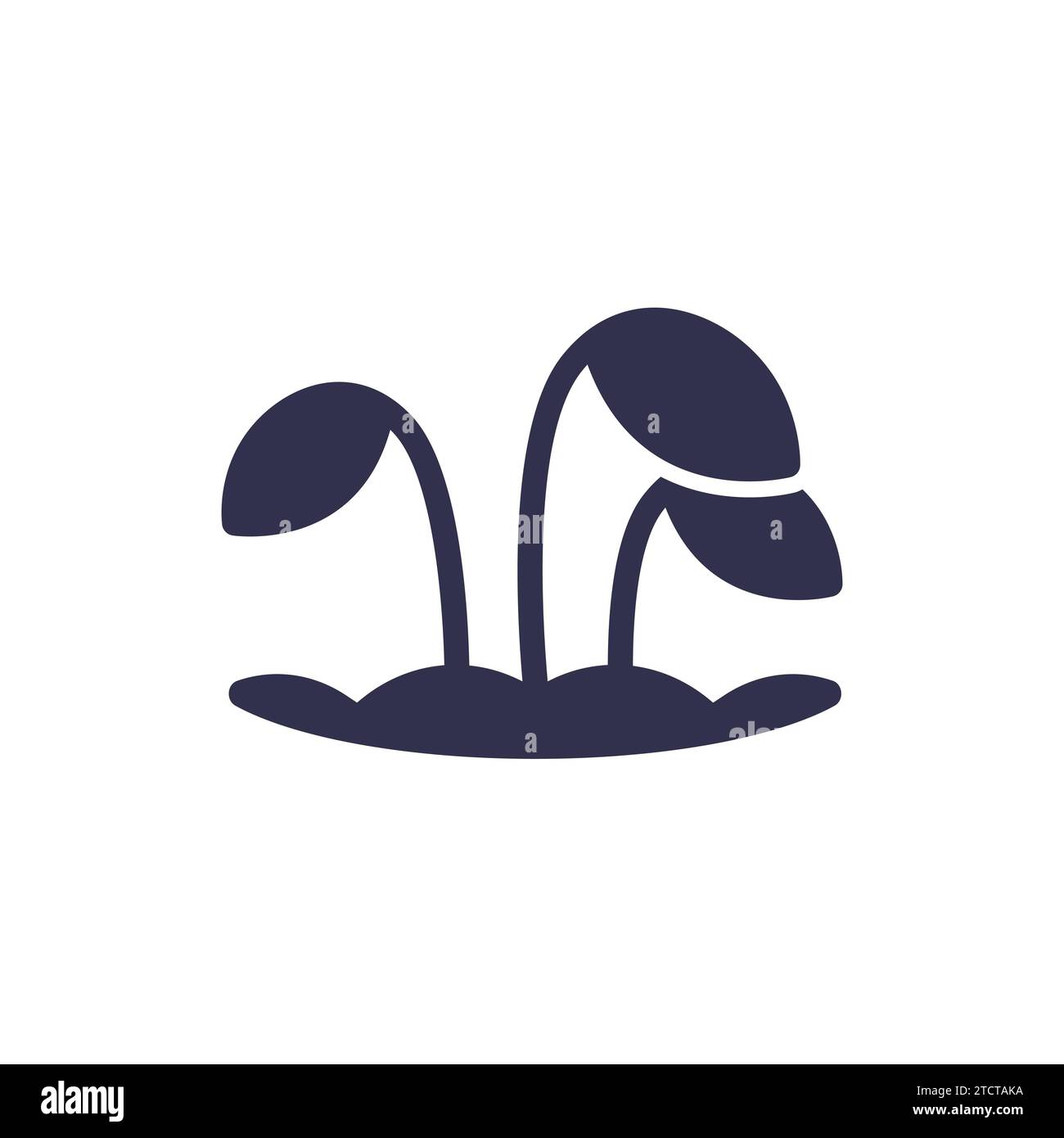 icona della siccità con una pianta Illustrazione Vettoriale