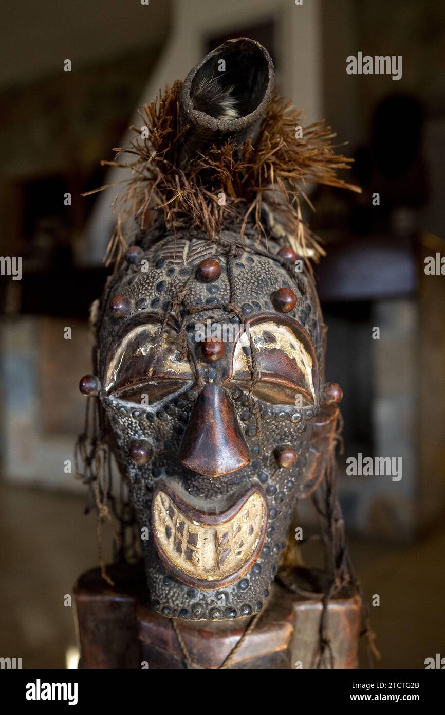 Maschera congolese a Bukavu, RDC Foto Stock