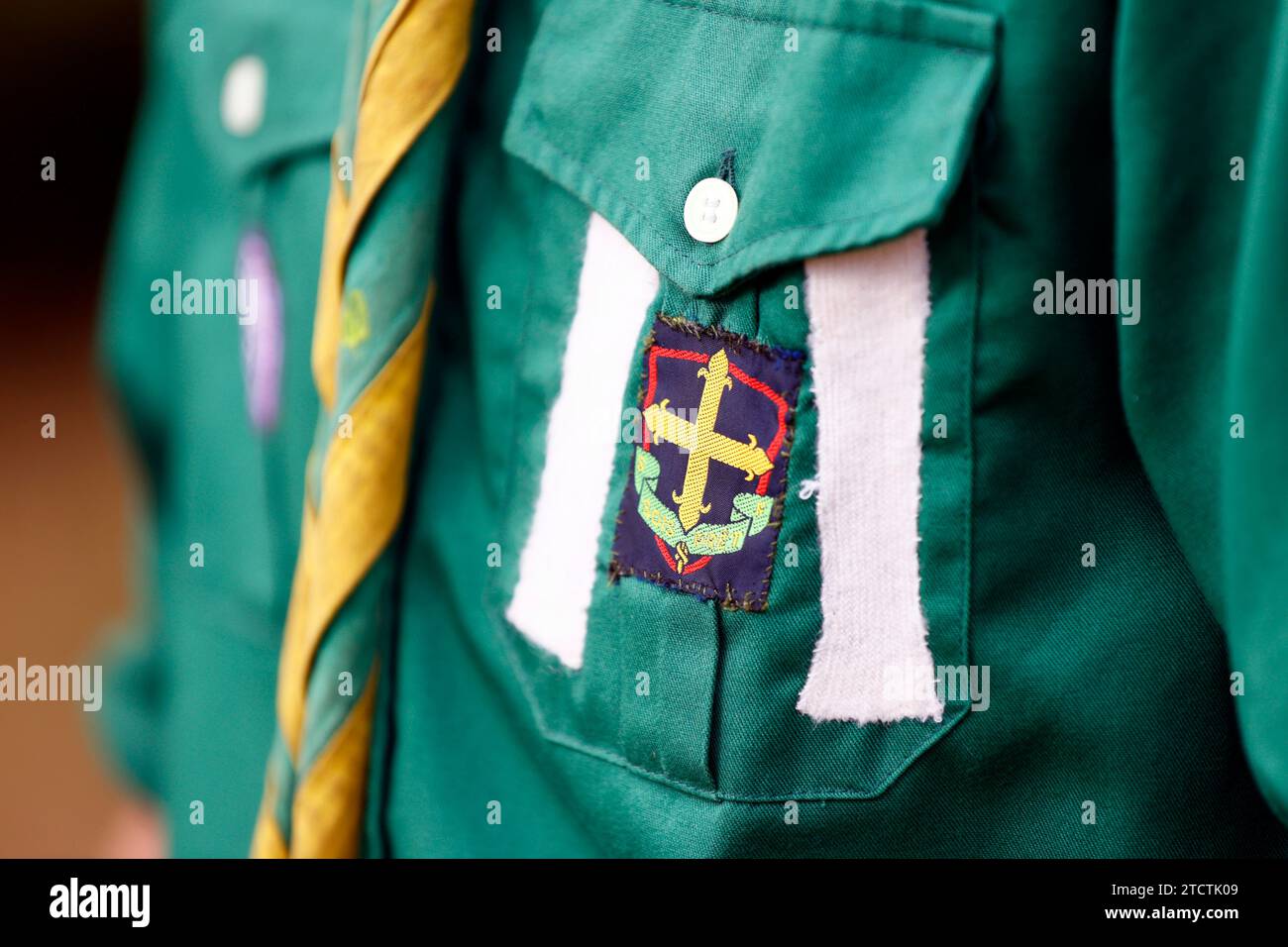Classica uniforme boy scout con colletto. Francia. Foto Stock