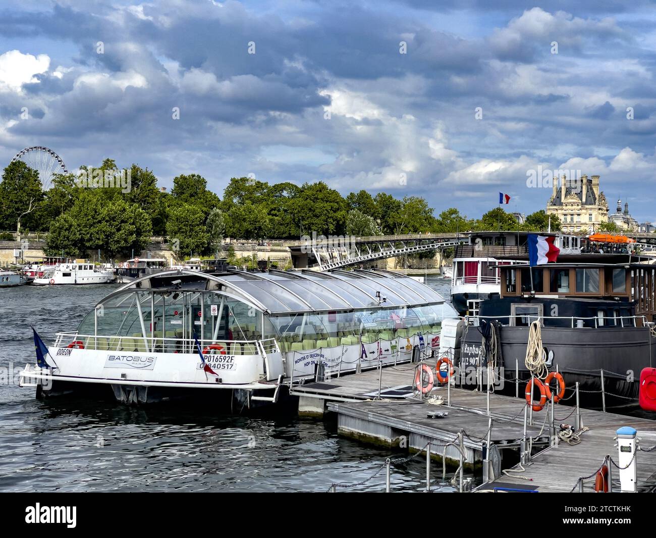 Riva della Senna a Parigi, Francia Foto Stock