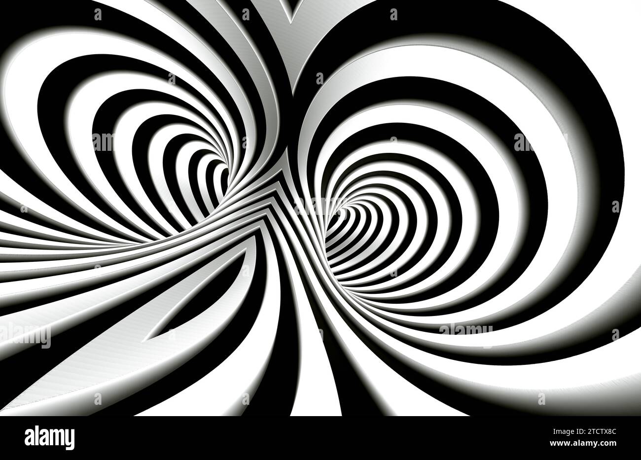 Tunnel astratto o foro infinito in concetto di vertigine Foto Stock