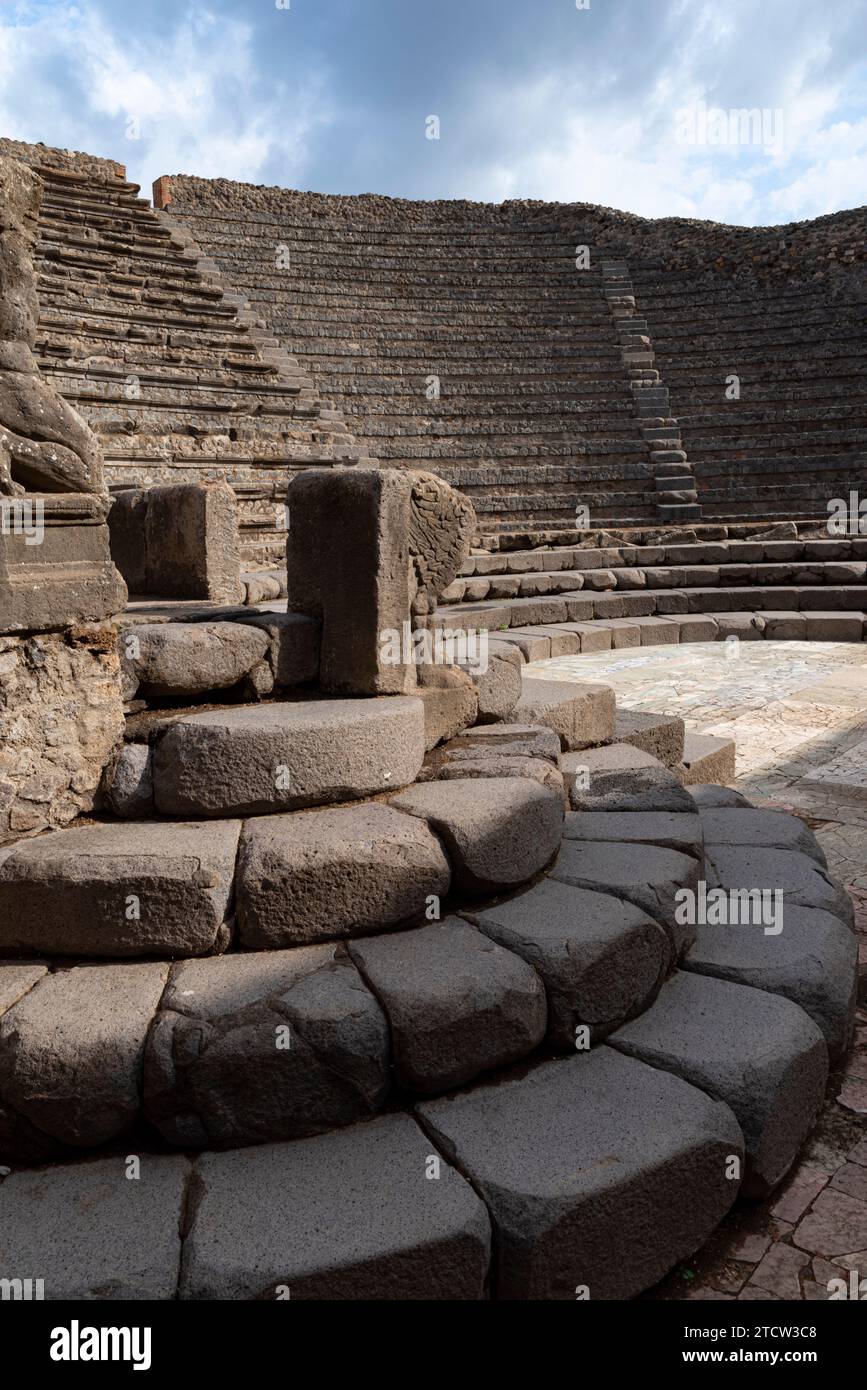 Il teatro Odeon, Pompei, Italia Foto Stock