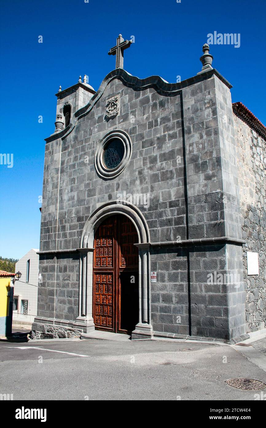 Vilaflor de Chasna, Tenerife, Comunidad Autonoma des Canarias, Spagna. Pedro de San José de Bethencourt, missionario in Guatemala e primo santo nativo delle Isole Canarie, nacque in questo villaggio. Nel punto esatto in cui il suo luogo di nascita è oggi il Santuario di Sant'Hermano Pedro. Foto Stock