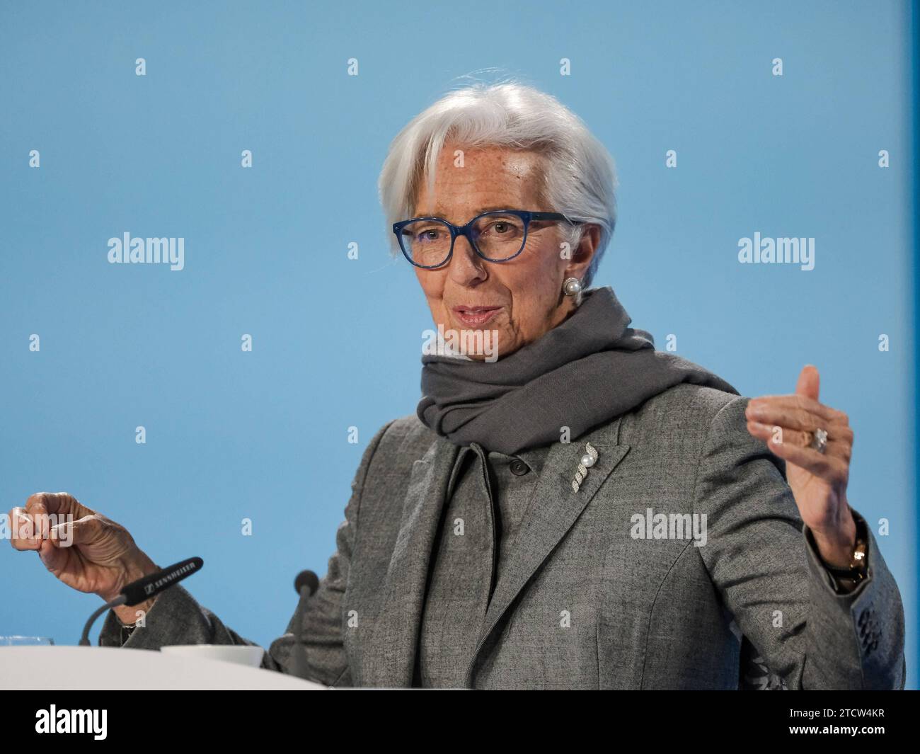 Francoforte sul meno, Pressekonferenz der Europaeischen Zentralbank in ...