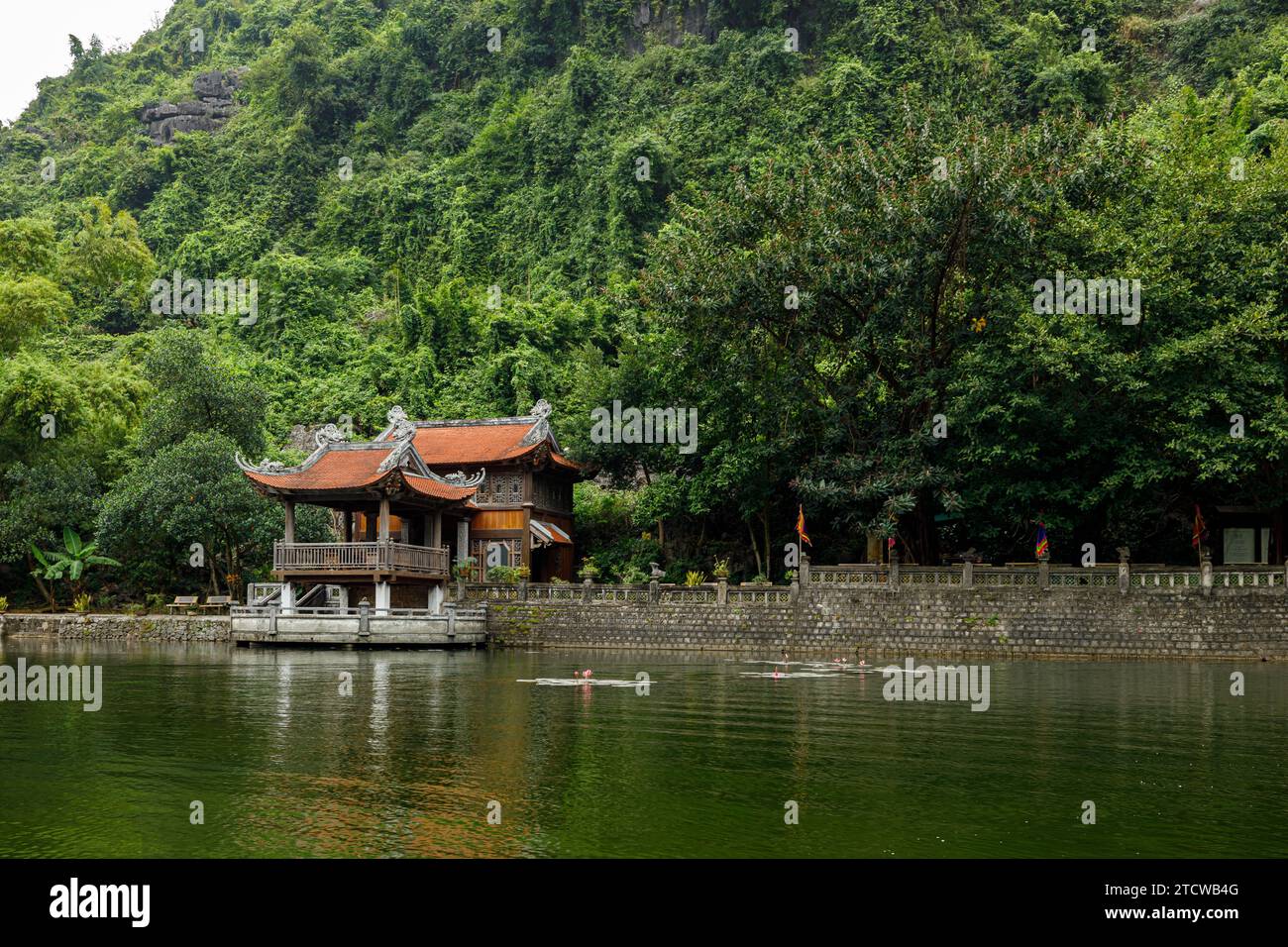 I templi delle grotte di Tam Coc in Vietnam Foto Stock