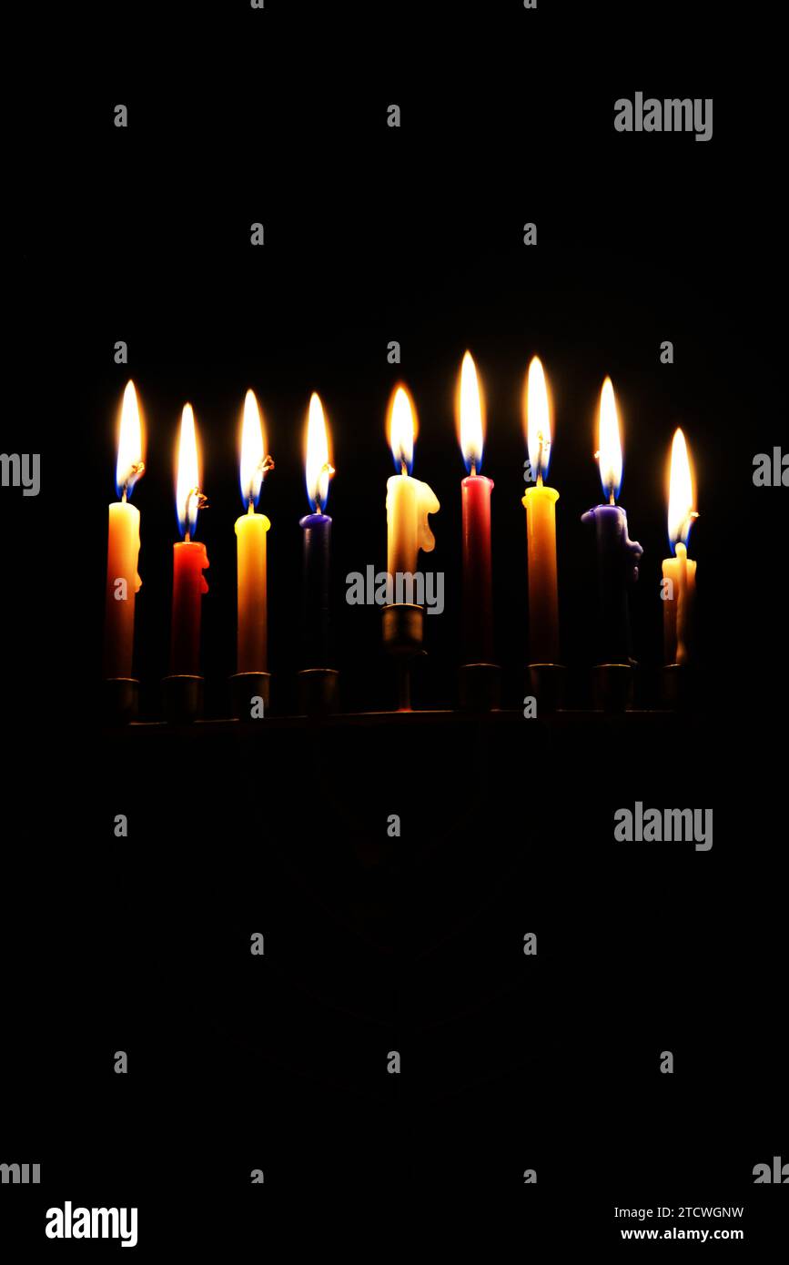 Hanukkah Candles - festività ebraica Foto Stock