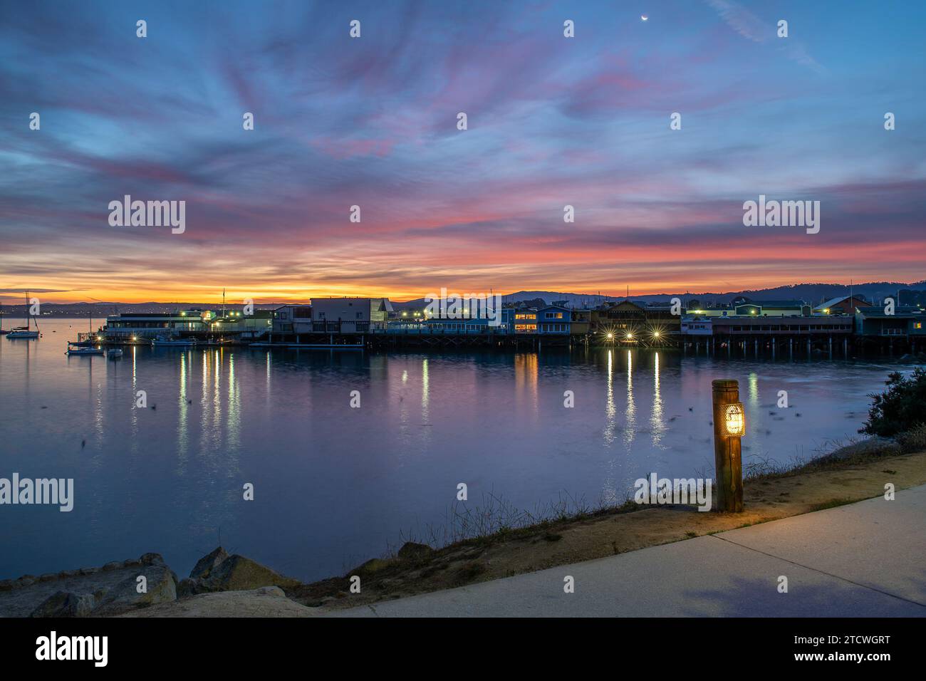 Old Fishermans Wharf all'alba Foto Stock