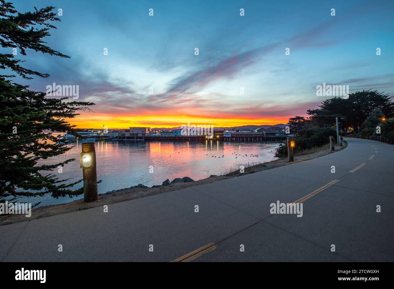 Old Fishermans Wharf all'alba Foto Stock