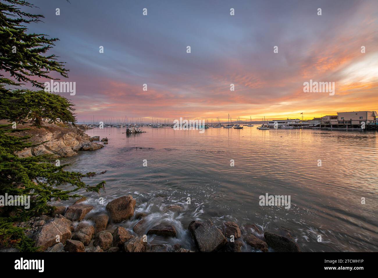 Old Fishermans Wharf all'alba Foto Stock