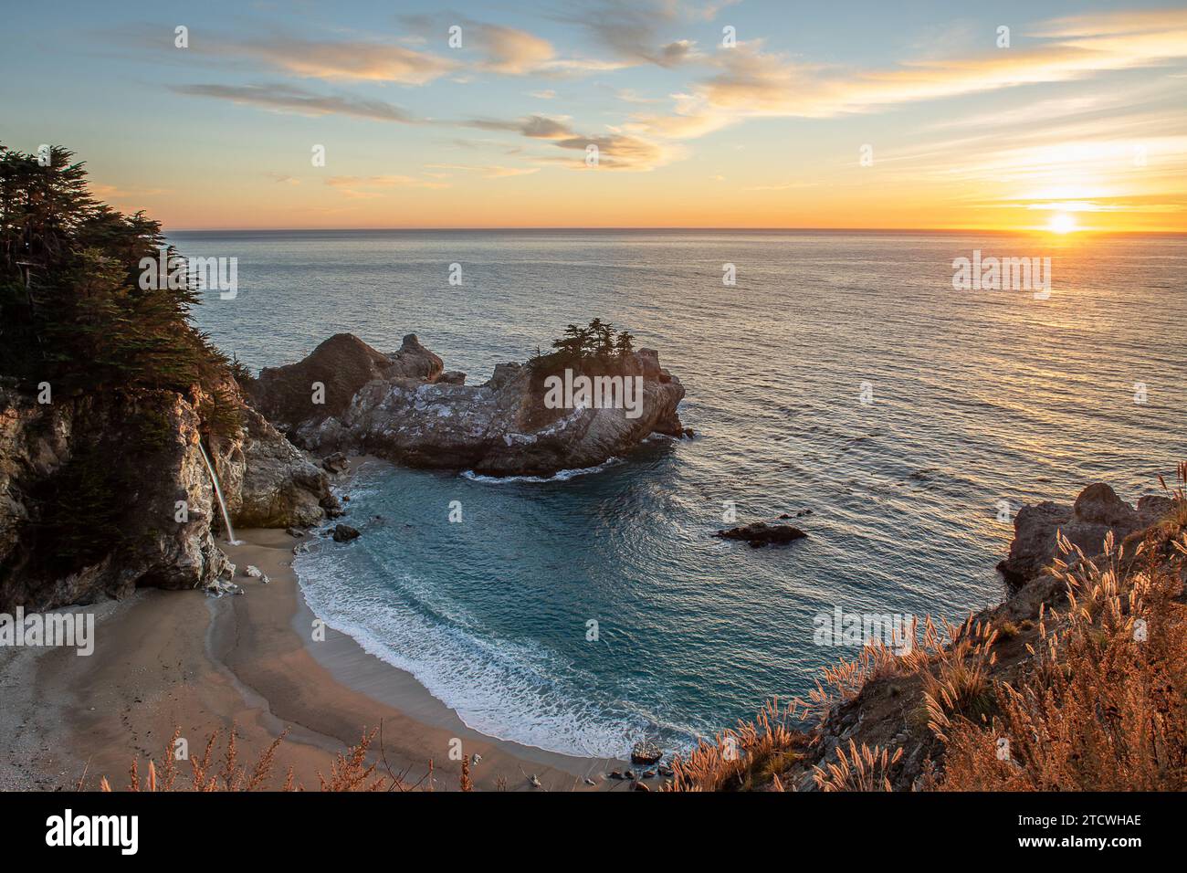 Cascate McWay a Sunset Foto Stock