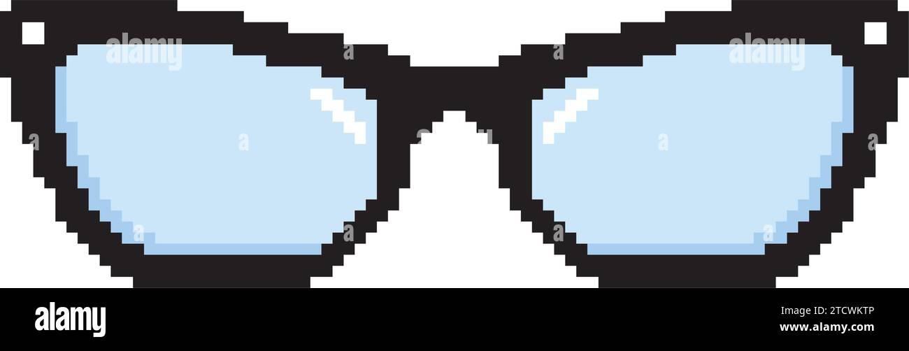 Occhiali colorati pixelati Icon Vector Illustrazione Vettoriale