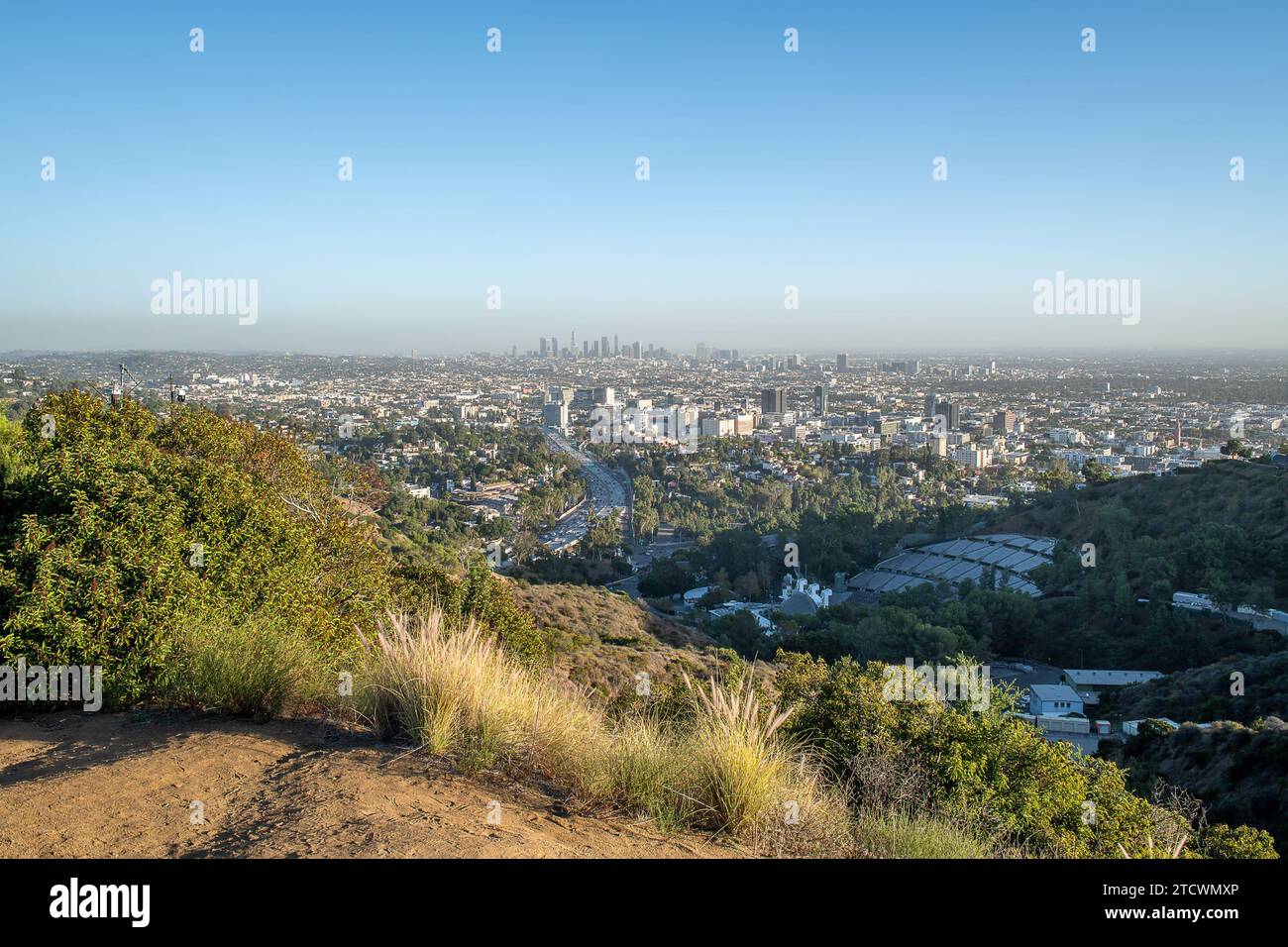 Los Angeles dall'Hollywood Bowl Overlook Foto Stock